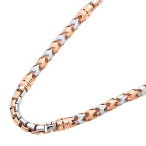 Chaîne pour homme en or rose 18 carats, 20,020 g, taille standard, collier en or véritable pour hommes, chaîne à maillons de luxe, bijoux fins, élégant accessoire pour le cou - Product Image 1