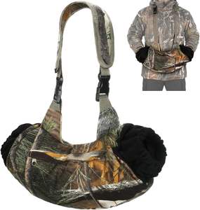 Manchette chauffante silencieuse pour la chasse, en polaire, coupe-vent, isolée, avec poche de rangement, sangle d'épaule arquée, fermeture éclair, en toile, fabriquée Imra - Product Image 1