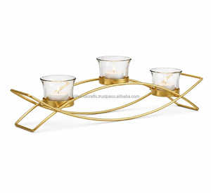 Lot en gros de bougeoirs vintage en laiton et aluminium, petits et grands supports votifs en métal pour les entreprises de location d'événements - Product Image 3