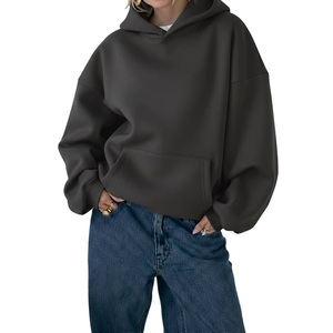 เสื้อฮู้ดผู้หญิงแบบกำหนดเองสำหรับฤดูหนาว ขายส่ง เสื้อสเวตเชิ้ตผ้าฝ้ายโอเวอร์ไซส์ พิมพ์โลโก้ OEM คุณภาพสูง ผ้าฟลีซ พิมพ์โลโก้ด้านหน้า - Product Image 4