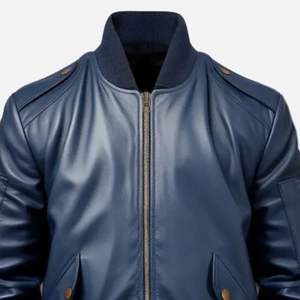 NEW HANDMADE MEN'S CASUAL LEATHER JACKET with Stand Collar and Pattern Winter Ready by Pace Sports Shop - Product Image 3