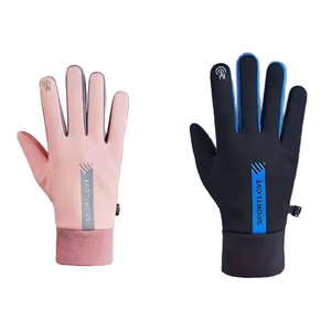 Guantes Deportivos con Logotipo Personalizado para Correr por la Mañana en Invierno, Guantes Táctiles Cálidos y Resistentes al Viento para Conducir, Esquiar, Ciclismo y Uso Diario al Aire Libre - Product Image 1