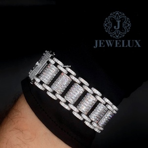 Luxury Style Moissanite <b>Silver</b> Tennis <b>Bracelet</b> for Unisex with Continuous Sparkle Stones Gift Export Competitive Wholesale Price - Product Image 1