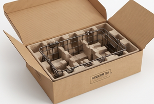 Fine Quality <b>Rectangular</b> Metal Wire <b>Storage</b> <b>Basket</b> With Handles Rustic Style Multi Purpose Neatening Container - Product Image 6