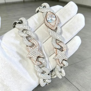 Collar de Cadena Cubana de Plata de Ley 925 con Moissanita VVS de Calidad Premium, Estilo Hip Hop Iced Out para Hombres, Joyería Hip Hop para Conciertos y Clubs - Product Image 3