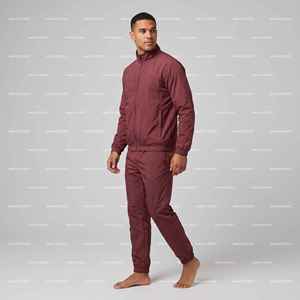 Ensemble deux pièces pour homme : Veste coupe-vent légère imprimée vintage personnalisée par le fabricant OEM et pantalon de survêtement en nylon - Product Image 5