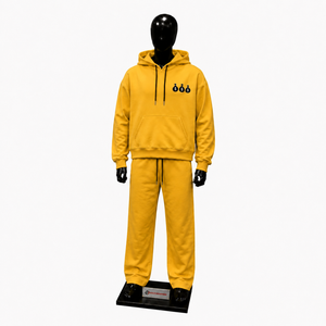 <b>Men's</b> Gold Tracksuit <b>Men</b> Premium Pullover <b>Hoodie</b> And Jogger Pants Set Casual Streetwear Two Piece Matching Outfit Modern Urban <b>S</b> - Product Image 1