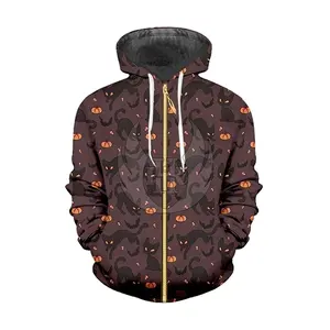 100% Polyester 3d Sublimation Printing Hoodie Fleece Zipper Polyester Sports Fashion Trend Hoodies Sublimation For Men