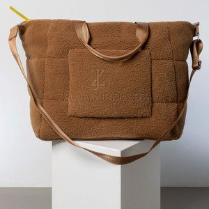 Sac en polaire léger et confortable, sac à bandoulière texturé doux, grande capacité, idéal pour le quotidien, les courses, les voyages, sac de mode - Product Image 2