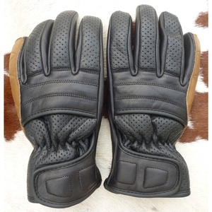 Gants de course en cuir de vachette à doigts entiers, légers, extensibles, respirants, imperméables, avec poignées et fermeture auto-agrippante, unisexes, pour sports de plein air - Product Image 4