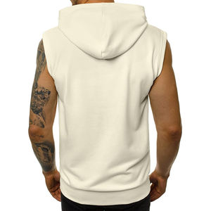 Sudadera sin mangas para hombre, corte ajustado, ligera, de secado rápido, para gimnasio, culturismo, correr, entrenamientos, algodón/poliéster, con cremallera, OEM - Product Image 6