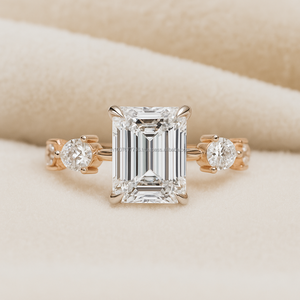 VVS Moissanite Engagement Ring for Women 925 Silver 14K 18K Gold Emerald Cut Wedding Fine Jewelry - Product Image 5