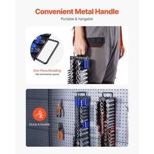 Organizzatore Portatile per Chiavi a Bussola Resistente, Set da 2 Pezzi Metrico e SAE, Contiene fino a 160 Chiavi a Bussola da 1/4\", 3/8\", 1/2\" - Product Image 1