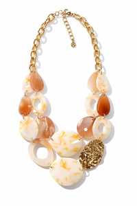 Collar de Resina con Eslabones de Mármol Rosa, Joyería de Lujo, Hecho a Mano, Collar Contemporáneo, Artesanía Moderna en Resina - Product Image 5
