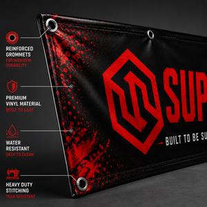High Quality Boxing Ring Advertising Panel <b>Banner</b> for Professional Rings Red And Black <b>banner</b> By Superior International - Product Image 4