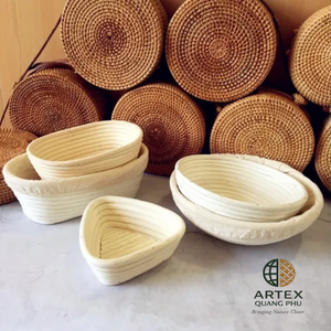 Juego de Cestas Ovaladas de Ratán Ecológicas para Fermentar Pan, Banneton Antiadherente para Levantar Masa, Vietnam ARTEX QUANG PHU - Product Image 5