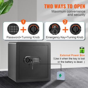 Coffre-fort domestique en acier de 1,8 pieds cubes avec clavier numérique, ignifuge, 2 clés et serrures intelligentes pour la protection de la maison - Product Image 3