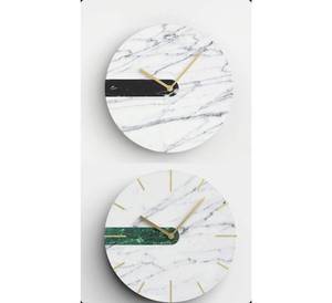 High Quality Handmade Eco-Friendly Black <b>Marble</b> Carved Wall <b>Clock</b> Modern Design Polished Surface Waterproof Indoor Outdoor Villa - Product Image 3
