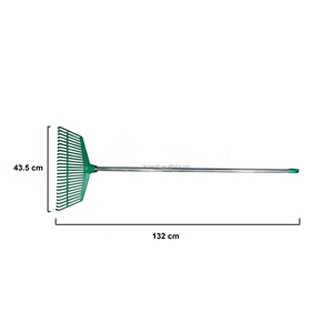 Râteau à feuilles fabriqué à Taïwan, râteau à gazon, outils de jardinage avec manche en acier léger - Product Image 3