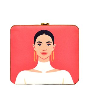 Pochette rose corail pour femmes et voyages - Product Image 1