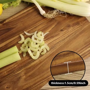 Planche à découper en bois naturel écologique avec poignée intégrée et trou de suspension, compatible lave-vaisselle pour la cuisine REHMAN CRAFT - Product Image 5