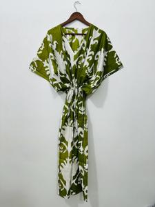 Summer Cotton <b>Kaftan</b> Luxury Latest Fashion Casual Dress Women's Boho-Style <b>Kaftan</b> Dress Hand Block Print Cotton <b>Kaftan</b> Dress - Product Image 2