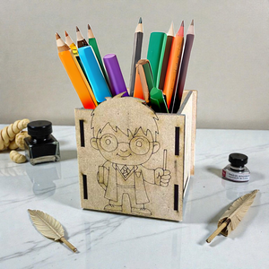 Porte-stylo en MDF pour chambre d'enfant, décoration de bureau, organiseur de papeterie créatif, support pour crayons - Product Image 6