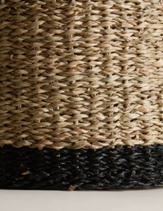 Set of 2 Raffia & Seagrass Contrast <b>Baskets</b> Handmade <b>Storage</b> <b>Basket</b> Wholesale eco-friendly Made in Viet Nam - Product Image 6