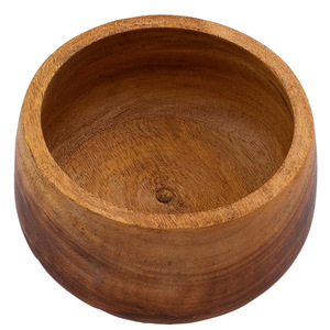 Bol de collations en bois fait à la main brûlé bol de service décoratif naturel pour chips de fruits secs ou table à café affichage vaisselle de cuisine - Product Image 1