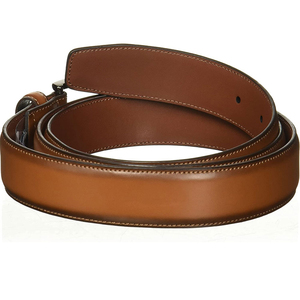 Cinturón de Cuero Vacuno Marrón Casual para Hombre, Hebilla Cuadrada de Acero, Dimensiones Personalizables, Diseño Sólido, Moldeado en una Sola Pieza - Product Image 5