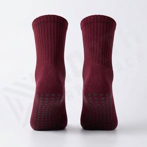 Chaussettes de yoga antidérapantes pour femmes, Pilates, sport, respirantes, en coton doux, durables, pour exercices au sol, couleur personnalisée, élastiques - Product Image 2