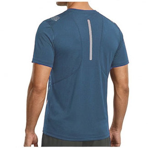 Custom Compression Gym Running Slim Fit Reflective 100% Polyester <b>Men</b> T Shirt <b>Half</b> <b>Sleeve</b> Athletic Wear Training Fitness - Product Image 2
