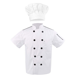 Nuevas Camisas de Chef Personalizadas de Manga Corta, Transpirables, de Algodón Ligero y Duradero, con Color y Logotipo Personalizados, Pantalones de Trabajo Unisex Listos para Usar - Product Image 3