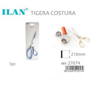 Forbici da Sartoria Ilan Tiger Costura 210mm con Manico Blu per Uso Sarteschi - Product Image 3