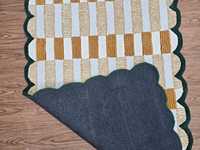 Tapis moderne en laine tissée à la main, couleur unie, à poils longs, antidérapant, adapté aux animaux domestiques, lavable, pour chambre, salle à manger, salon, escaliers, maison