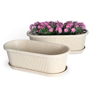 Juego de Macetas Rústicas de Madera |   Juego de 3 piezas de decoración para mesa con diseño en forma de nido - Product Image 3