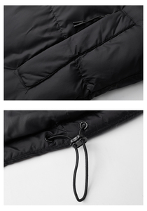 2026 New Men's Stand Collar Puffer Jacket Color Blocking Windproof Thick Polyester Winter Coat Casual Style Zipper Closure - Product Image 5