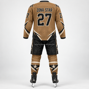 Custom Air <b>Knit</b> Hockey Jersey <b>Kit</b> Sublimated Breathable Mesh Hockey Shirt Pants Socks Set Wholesale Youth Adult OEM Team Wear - Product Image 5