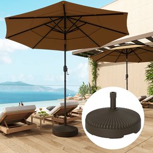 Base per Ombrellone da Esterno Rotonda, Resistente, Capacità 51 libbre (22,7 kg) con 62 libbre (28,2 kg) di Carico d'Acqua, per Uso in Cortile - Product Image 2