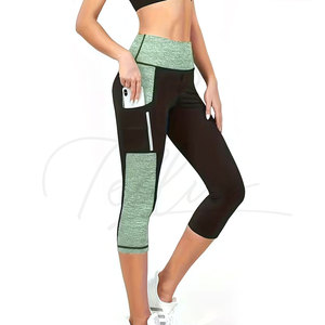 Professional Manufacturer High Quality Slim Fit Women Capri <b>Leggings</b> Solid Plus Size Tummy Control Breathable Elastic Waist 2026 - Product Image 4