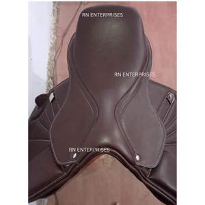 Selle de cheval 100% cuir de vache, tout usage, saut d'obstacles, anglais, cuir véritable de qualité supérieure, tailles 10 à 18 pouces - Product Image 2