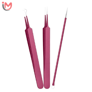 Professional High Quality Customizable Stainless Steel Eyelash Tweezers Precision Anti-Magnetic <b>Rainbow</b> Color Pointed 10mm - Product Image 3