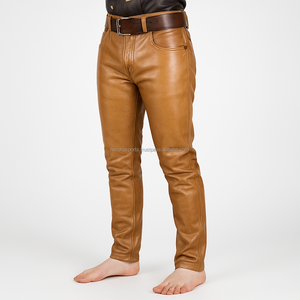 Pantalones Cargo Tácticos Unisex de Cuero PU de Alta Calidad, Cintura Alta, Impermeables, Resistentes al Viento, Estilo Urbano, Cierre de Cremallera - Product Image 2