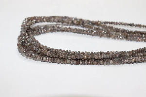 Cuentas de diamantes naturales de color marrón oscuro sin cortar, cuentas de diamantes crudos de 2-3mm y 15 pulgadas, cuentas de diamantes marrones para la fabricación de joyas - Product Image 3