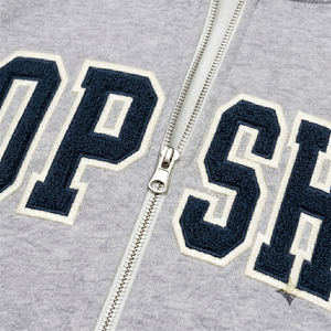 Sweat-shirt d'hiver à capuche surdimensionné en polaire pour homme Top Show, style vintage, respirant, streetwear décontracté, gris, avec lettres brodées sur le devant - Product Image 2