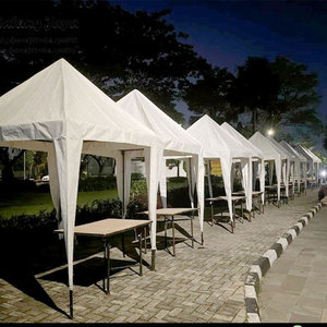 Tente pliante blanche 3x3m avec parois latérales et tables pour événements - Product Image 1