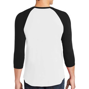T-shirt à manches longues raglan pour homme, orange et blanc, col rond, décontracté, coupe ample, taille standard, 100 % coton 320g, sérigraphié, séchage rapide - Product Image 6
