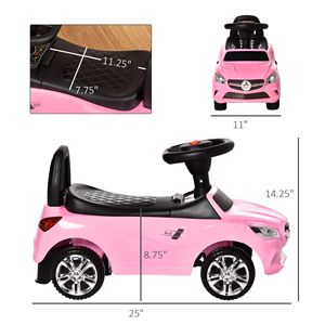 Auto Giocattolo Rosa per Bambini con Musica, Clacson, Fari e Funzioni di Stoccaggio - Product Image 3