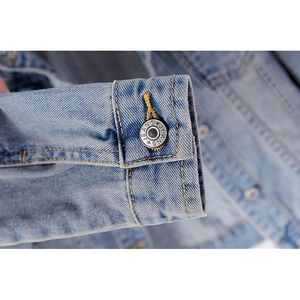 Veste en jean délavé style rétro pour homme, streetwear décontracté, à capuche, courte, haute qualité - Product Image 5