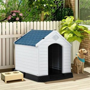33.5\" Plastic Pet House Stylish Dog House Furniture - Product Image 1